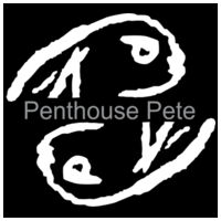 Penthouse Pete  - 6 in Square Window Graphic Cling (2-Pack) 2 Design