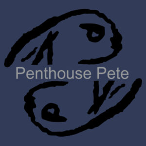 Dark Ink Penthouse Pete Signature Cuff - Women’s Flowy Off Shoulder Long Sleeve Tee Design