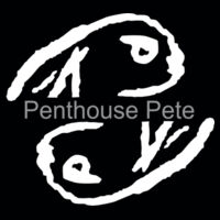 Dark Ink Penthouse Pete Signature Cuff  - PP Women’s Triblend Cropped Long Sleeve Hoodie Design