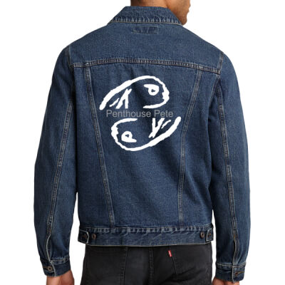 Light Ink Penthouse Pete Back Print Signature Cuff   - Denim Jacket Thumbnail