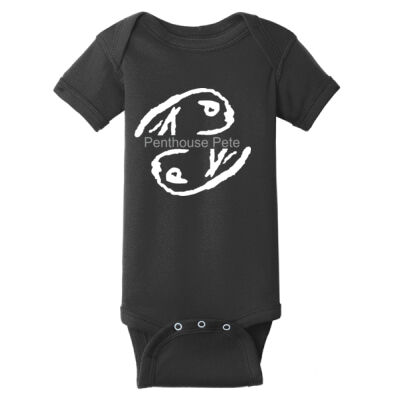 Light Ink Penthouse Pete Signature Back - Infant Short Sleeve Baby Rib Bodysuit Thumbnail