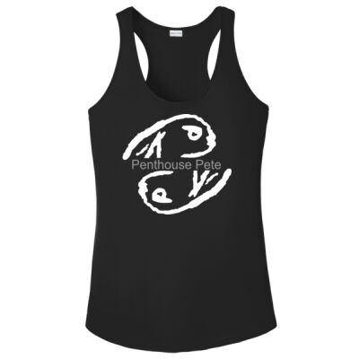 Light Ink Penthouse Pete Signature Back - Ladies PosiCharge ® Competitor ™ Racerback Tank Thumbnail