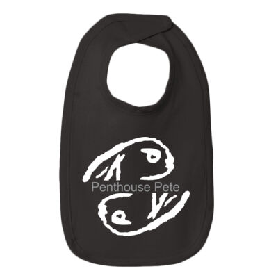 Light Print Penthouse Pete  - Infant Premium Jersey Bib Thumbnail