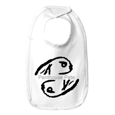 Light Print Penthouse Pete  - Infant Premium Jersey Bib 2 Thumbnail
