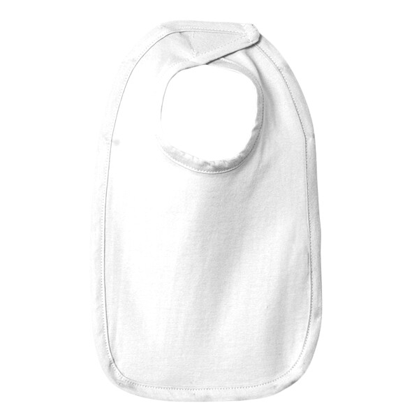 Custom No Minimum Rabbit Skins Infant Premium Jersey Bib RS1005 Front View
