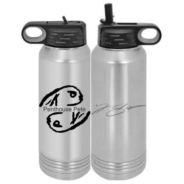 Penthouse Pete  -  Custom 30 oz. Silver Stainless Steel Vacuum Insulated Water Bottle Thumbnail