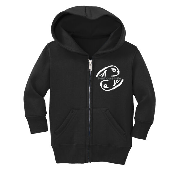 Light Ink Penthouse Pete Signature Sleeve   - Infant Core Fleece Full Zip Hooded Sweatshirt Thumbnail