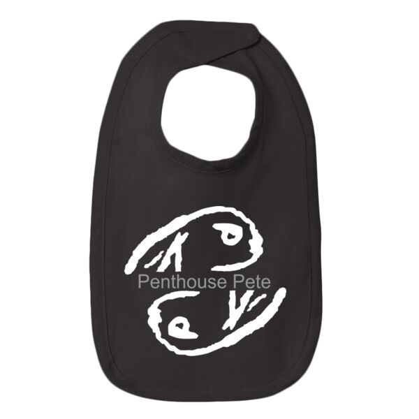Light Print Penthouse Pete  - Infant Premium Jersey Bib Thumbnail