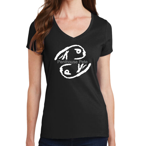 Light Ink Penthouse Pete Signature Sleeve  - Ladies Fan Favorite V Neck Tee Thumbnail