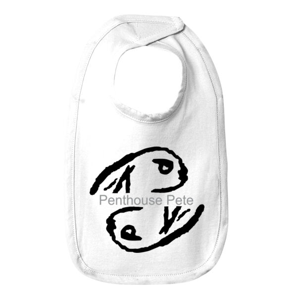 Light Print Penthouse Pete  - Infant Premium Jersey Bib 2 Thumbnail