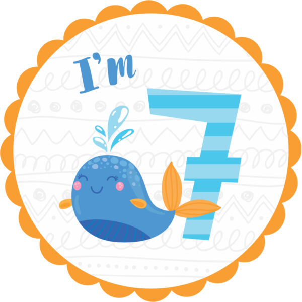 Seven Birthday Animal Whale Number 2 Thumbnail
