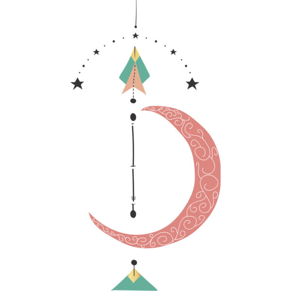 Watercolor Crescent Moon Arrow 1 Thumbnail